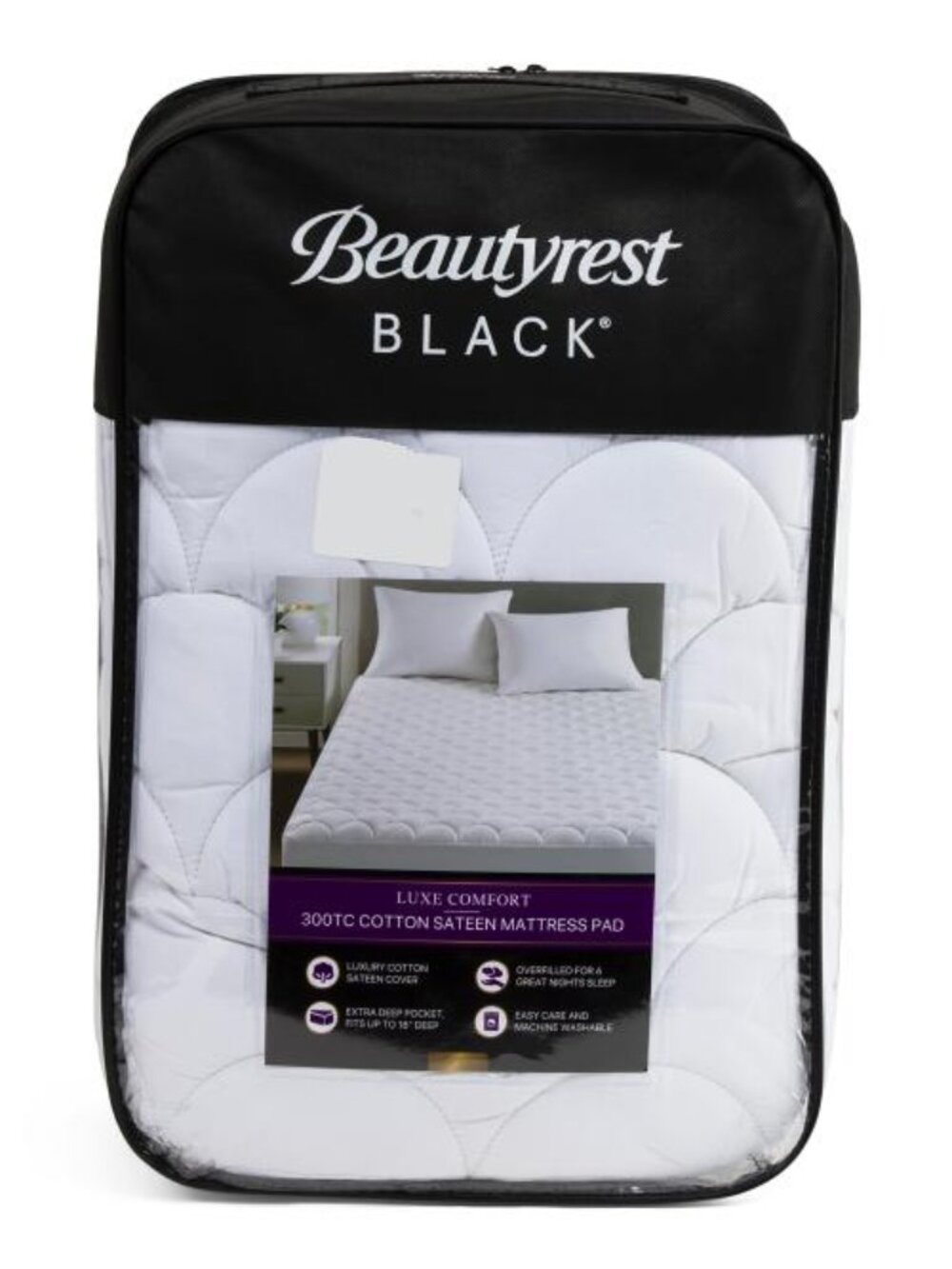 BEAUTYREST BLACK 300tc Cotton Mattress Pad